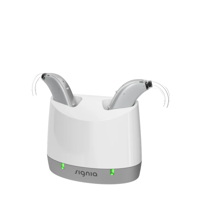 Rechargeable hearing aid with charging station in Ghaziabad